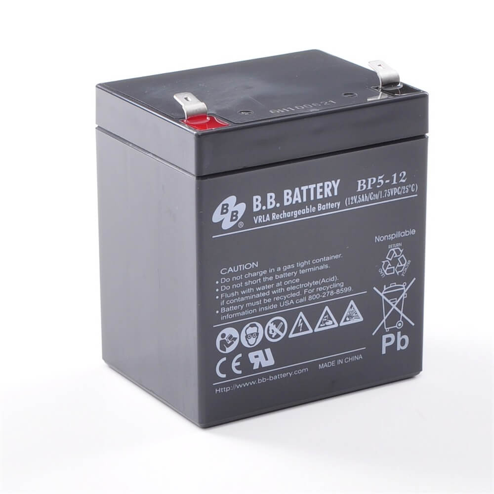 12V 5.5Ah Batterie au plomb, battery-direct SBYH-AGM-12-5.5, 90x70x101 mm  (Lxlxh), Borne